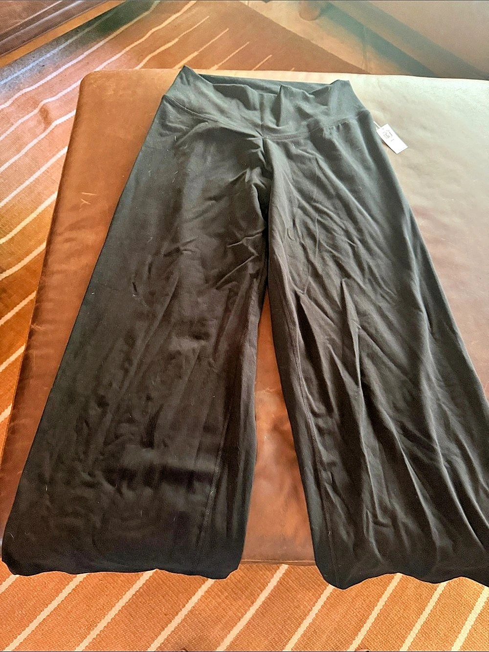 Old Navy Extra High-Rise Wide Leg Go-Dry Pants Black Wide Leg Size Large Petite